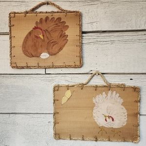 Handpainted farmhouse wood wall hangings